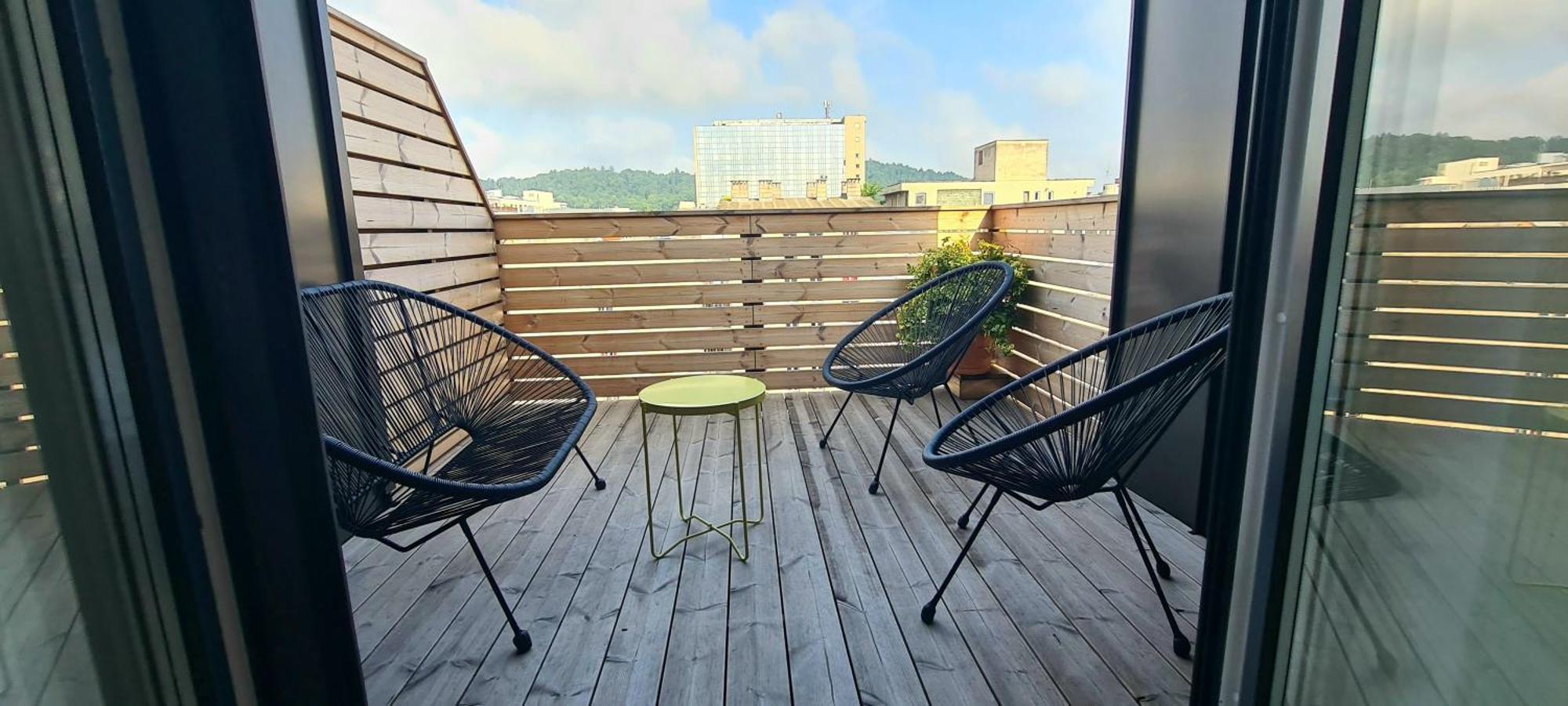 Little Plaza Duplex Apartman Ljubljana Kültér fotó